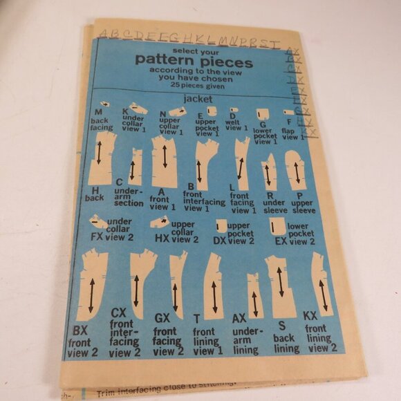 Simplicity 9944 clothing pattern Boys Suit Jacket (complete) - Picture 5 of 8